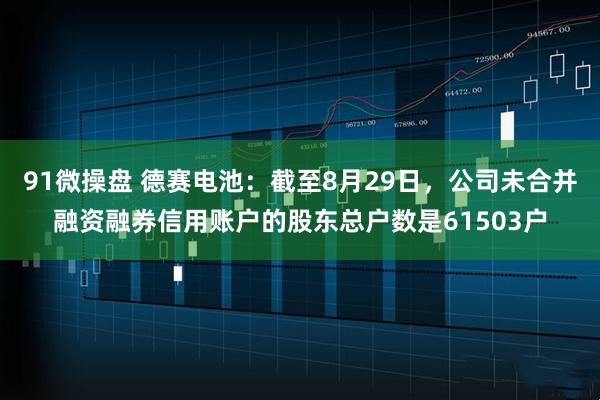 91微操盘 德赛电池：截至8月29日，公司未合并融资融券信用账户的股东总户数是61503户